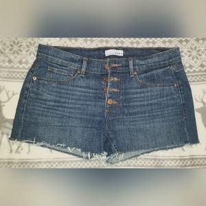 LOFT Cutoff Demin Button Up Shorts
